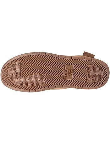 Pantofole mules suola sportiva in pelle scamosciata, uomo Isotoner