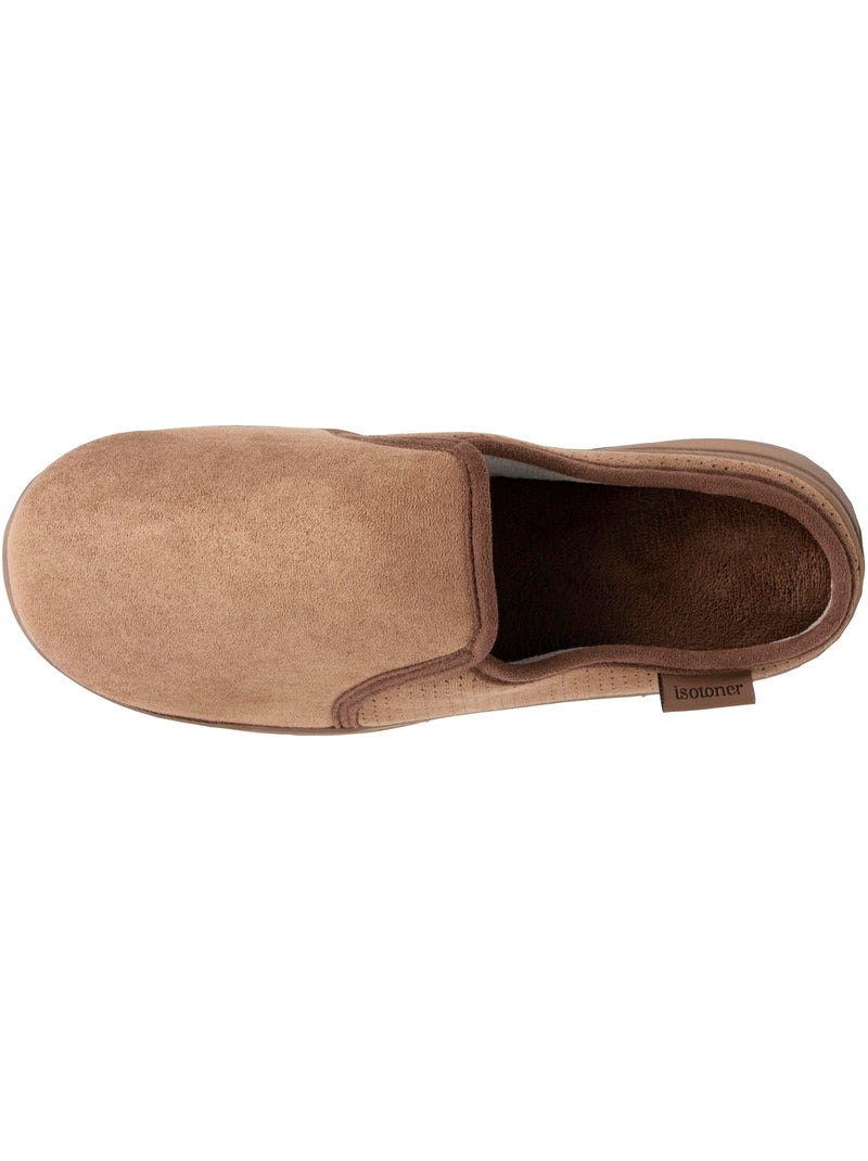 Pantofole mules suola sportiva in pelle scamosciata, uomo Isotoner Cammello - Kiabi