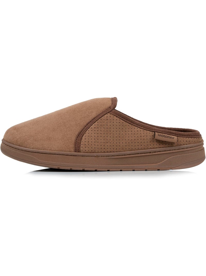 Pantofole mules suola sportiva in pelle scamosciata, uomo Isotoner Cammello - Kiabi
