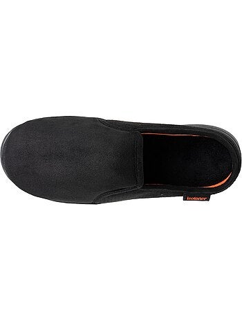 Pantofole mules suola sportiva in pelle scamosciata, uomo Isotoner