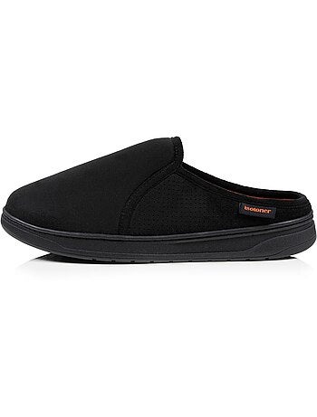 Pantofole mules suola sportiva in pelle scamosciata, uomo Isotoner