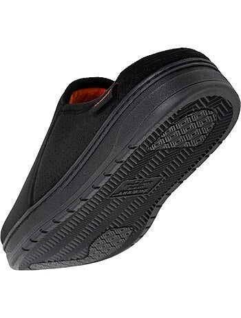 Pantofole mules suola sportiva in pelle scamosciata, uomo Isotoner