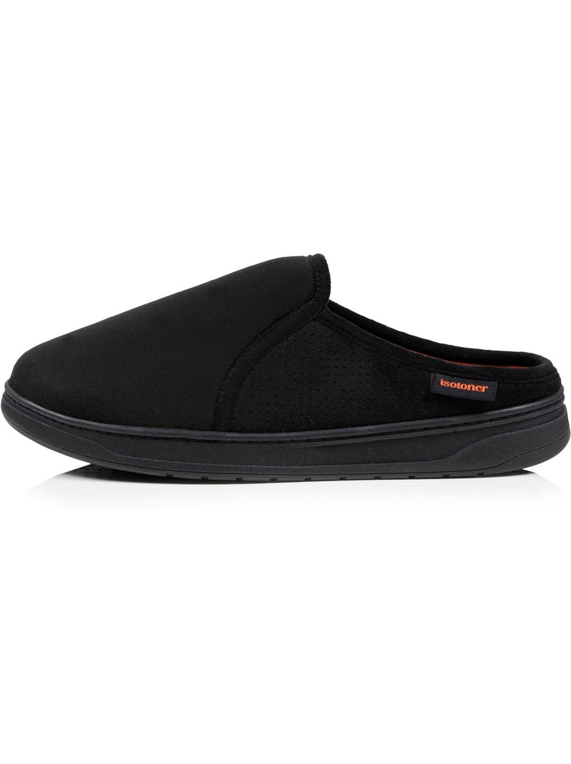 Pantofole mules suola sportiva in pelle scamosciata, uomo Nero - Kiabi