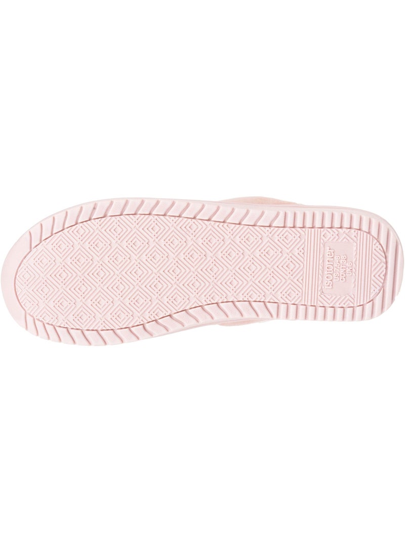 Pantofole mules tacco in jersey memory foam 3,7 cm donna Isotoner Rosato - Kiabi
