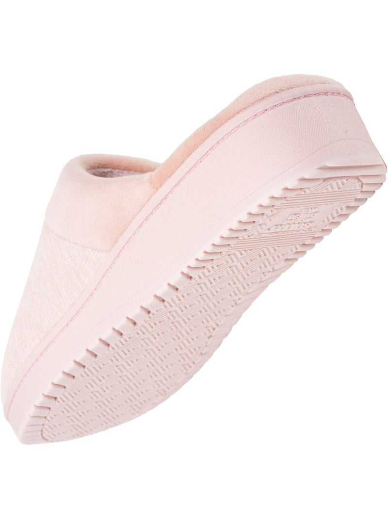 Pantofole mules tacco in jersey memory foam 3,7 cm donna Isotoner Rosato - Kiabi