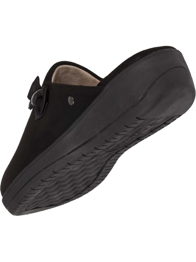 Pantofole mules tacco piccolo di 4,5 cm donna isotoner Nero - Kiabi