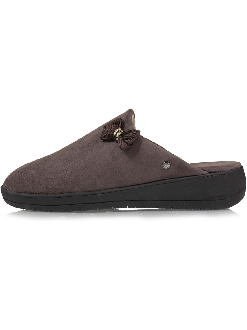 Pantofole mules tacco piccolo di 4,5 cm donna isotoner Tortora - Kiabi