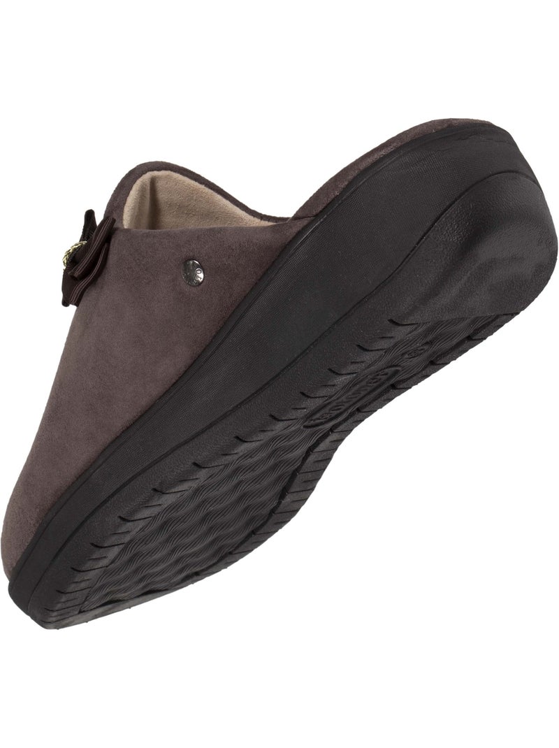 Pantofole mules tacco piccolo di 4,5 cm donna isotoner Tortora - Kiabi