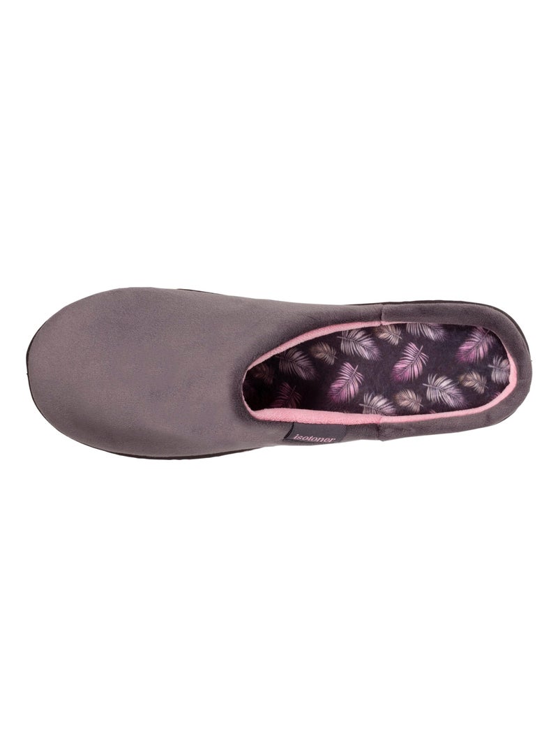 Pantofole mules tacco ultra morbido e ultra confortevole donna Isotoner Grigio scuro - Kiabi