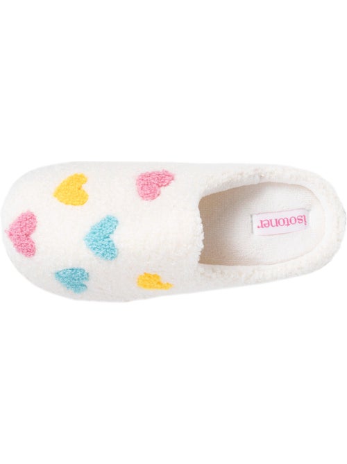 Pantofole mules tessuto a riccioli, suola Bloup Extra bambina Isotoner - Kiabi