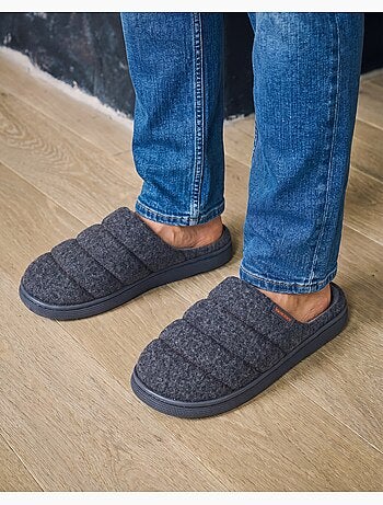 Pantofole mules tessuto in feltro, suola bloup extra uomo isotoner