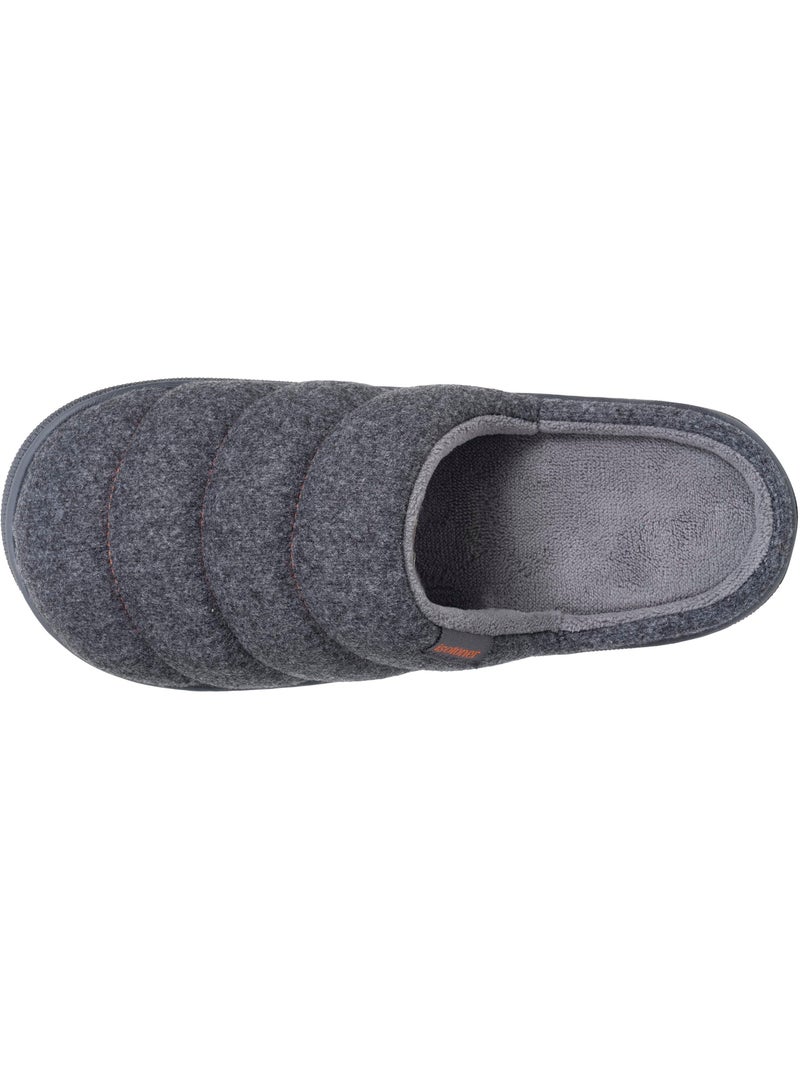Pantofole mules tessuto in feltro, suola bloup extra uomo isotoner Grigio melangiato - Kiabi