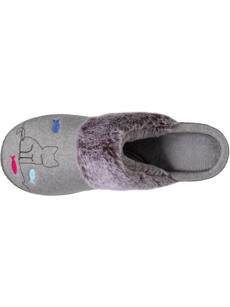 Pantofole mules ultra confortevole e leggero, in schiuma donna isotoner Grigio melangiato - Kiabi