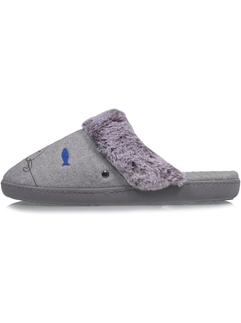 Pantofole mules ultra confortevole e leggero, in schiuma donna isotoner Grigio melangiato - Kiabi