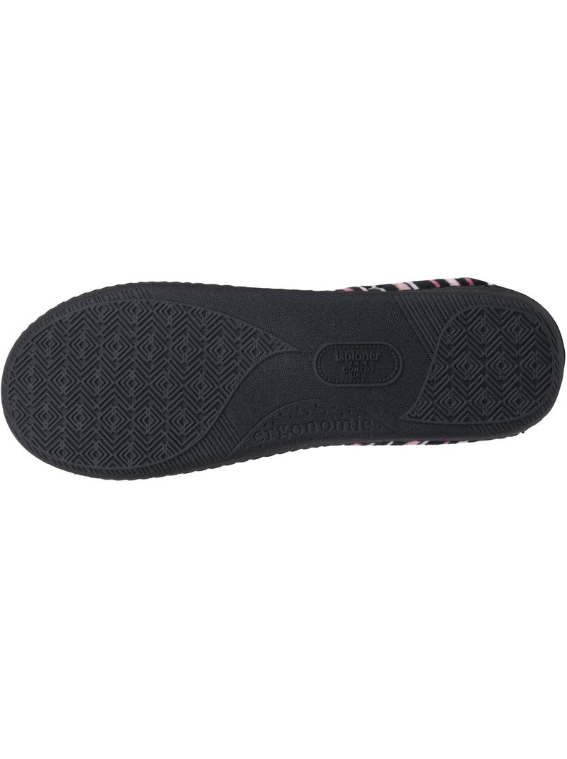 Pantofole mules ultra confortevole e leggero, in schiuma donna Nero Rosa Nero - Kiabi