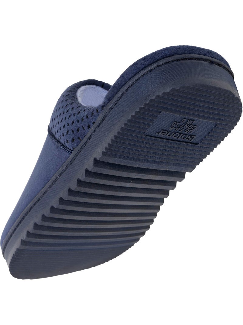 Pantofole mules ultra confortevole, in pelle scamosciata donna Isotoner Blu marino - Kiabi