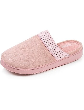 Pantofole mules ultra confortevole, in pelle scamosciata donna Isotoner