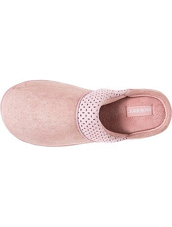 Pantofole mules ultra confortevole, in pelle scamosciata donna Isotoner