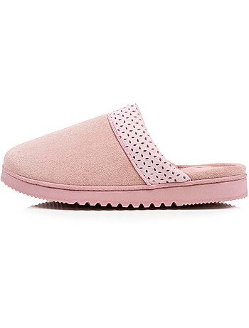 Pantofole mules ultra confortevole, in pelle scamosciata donna Isotoner