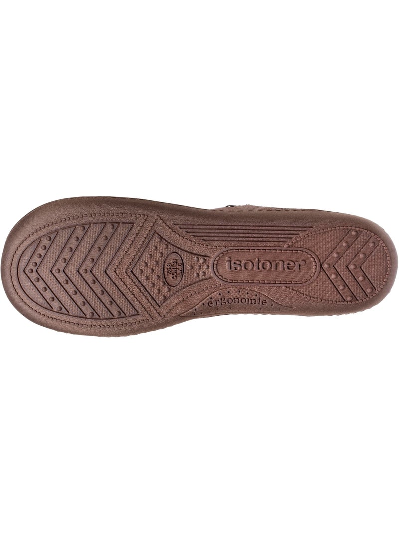Pantofole mules ultracomodo e leggero, in cotone donna isotoner Tortora - Kiabi
