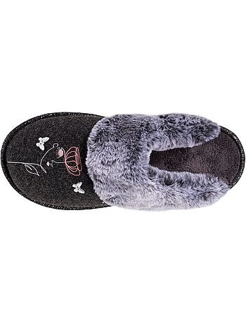 Pantofole mules ultraconfortevole, con bordo in donna isotoner