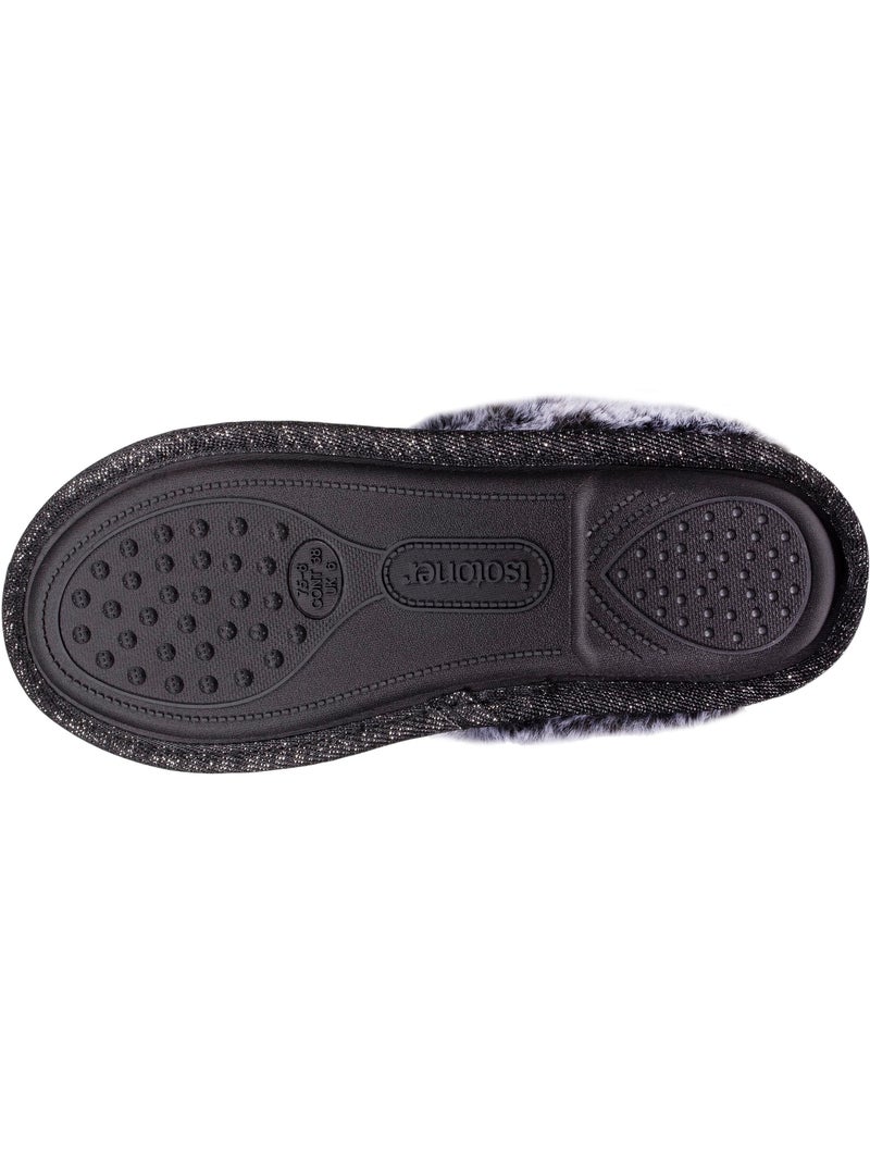 Pantofole mules ultraconfortevole, con bordo in donna isotoner Grigio melangiato - Kiabi