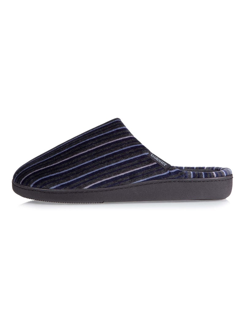 Pantofole mules ultraconfortevole, con soletta in memory uomo Isotoner Grigio blu - Kiabi