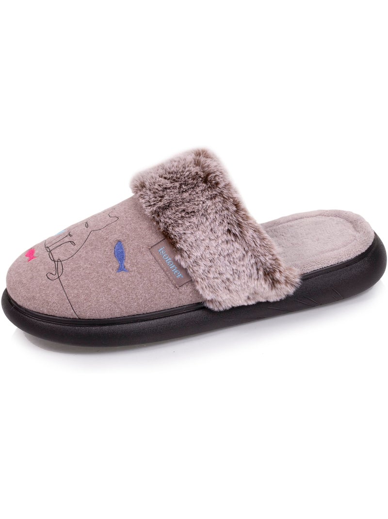 Pantofole mules ultraconfortevole e leggera (tecnologia donna Isotoner Marrone chiaro - Kiabi