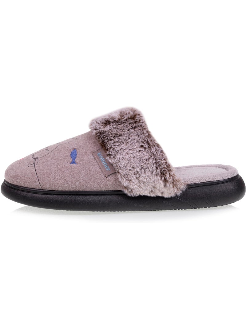 Pantofole mules ultraconfortevole e leggera (tecnologia donna Isotoner Marrone chiaro - Kiabi
