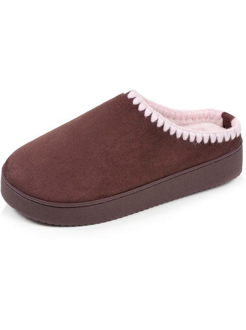 Pantofole mules ultraconfortevole, in pelle scamosciata donna Isotoner - Kiabi