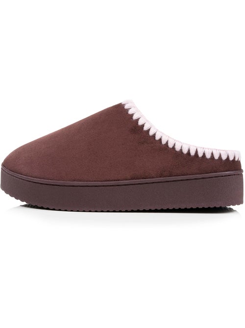 Pantofole mules ultraconfortevole, in pelle scamosciata donna Isotoner - Kiabi