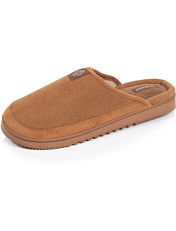 Pantofole mules velluto caldo, suola comoda con uomo Isotoner