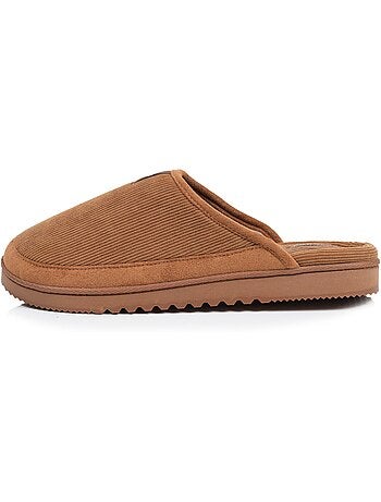 Pantofole mules velluto caldo, suola comoda con uomo Isotoner