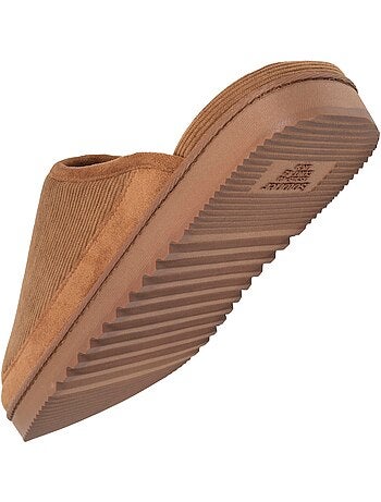 Pantofole mules velluto caldo, suola comoda con uomo Isotoner