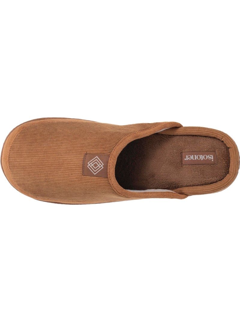 Pantofole mules velluto caldo, suola comoda con uomo Isotoner Cammello - Kiabi