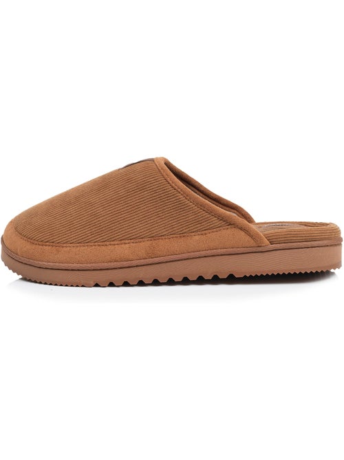 Pantofole mules velluto caldo, suola comoda con uomo Isotoner - Kiabi