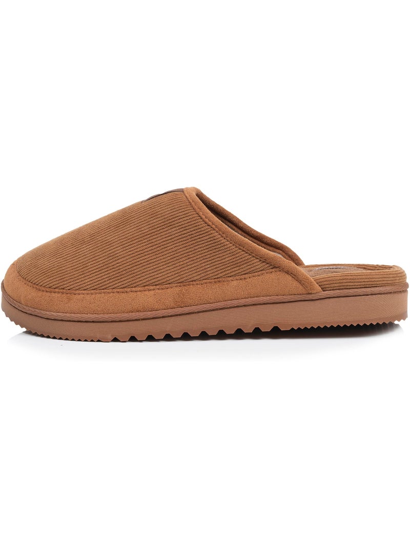 Pantofole mules velluto caldo, suola comoda con uomo Isotoner Cammello - Kiabi