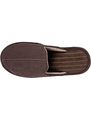 Pantofole mules velluto, suola ergonomica, memory foam, uomo Isotoner
