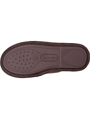Pantofole mules velluto, suola ergonomica, memory foam, uomo Isotoner