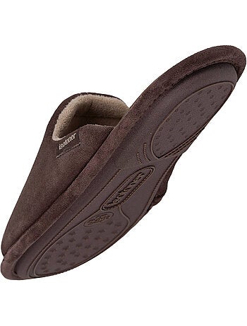 Pantofole mules velluto, suola ergonomica, memory foam, uomo Isotoner