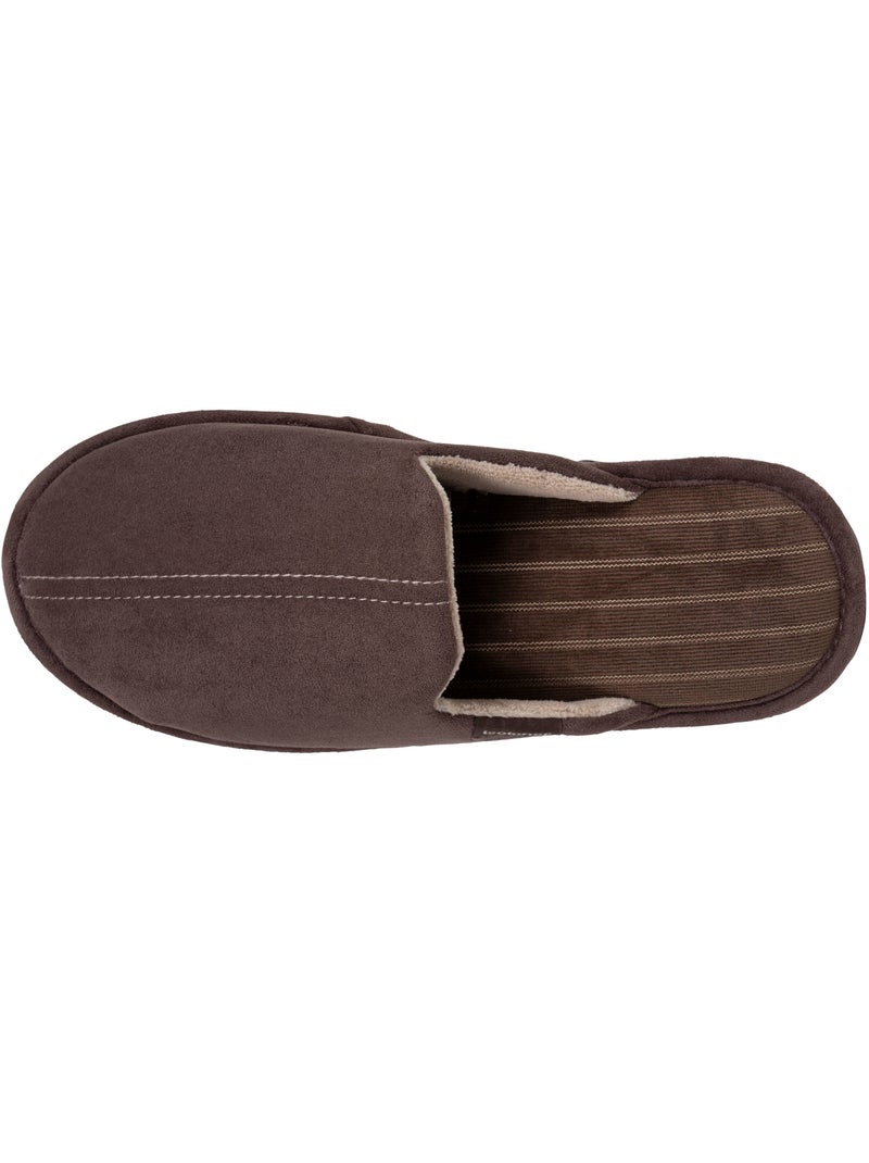 Pantofole mules velluto, suola ergonomica, memory foam, uomo Isotoner Marrone cappuccino - Kiabi