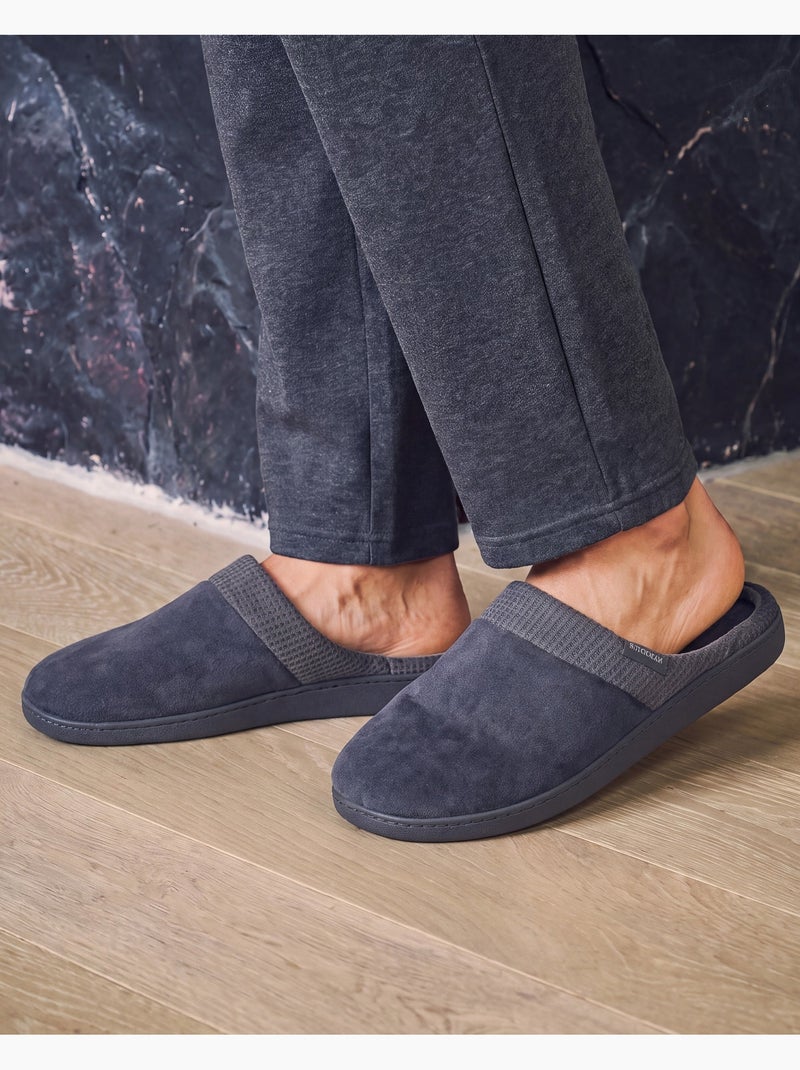 Pantofole mules velluto, suola ergonomica, sostegno uomo Grigio - Kiabi