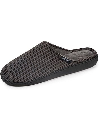 Pantofole mules velluto, suola ergonomica, sostegno uomo Isotoner