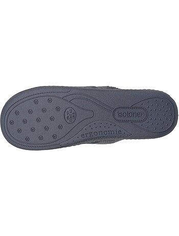 Pantofole mules velluto, suola ergonomica, sostegno uomo isotoner