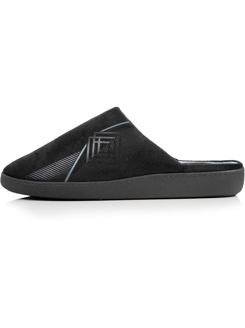 Pantofole mules velluto, suola ergonomica, sostegno uomo isotoner Nero Blu - Kiabi