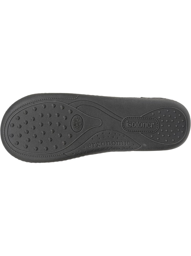Pantofole mules velluto, suola ergonomica, sostegno uomo isotoner Nero Blu - Kiabi