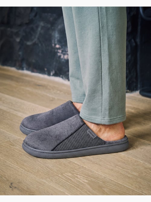 Pantofole mules velluto ultra morbido, suola uomo - Kiabi Pantofole mules velluto ultra morbido, suola uomo - Kiabi