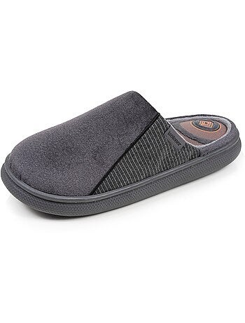 Pantofole mules camoscio, suola bloup XTRA comfort uomo Isotoner