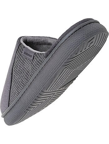 Pantofole mules camoscio, suola bloup XTRA comfort uomo Isotoner