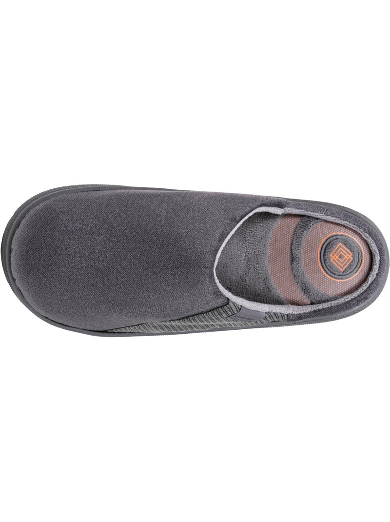 Pantofole mules velluto ultra morbido, suola uomo Isotoner Grigio melangiato - Kiabi